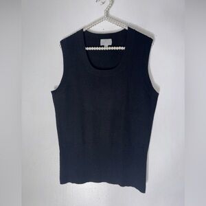 pure‎ collection cashmere Black Sleeveless Sweater Size 12